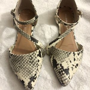 Snake print flats